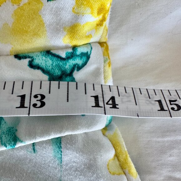 Zara White with Yellow and Turquoise Floral Tea Dress - Picture 12 of 13